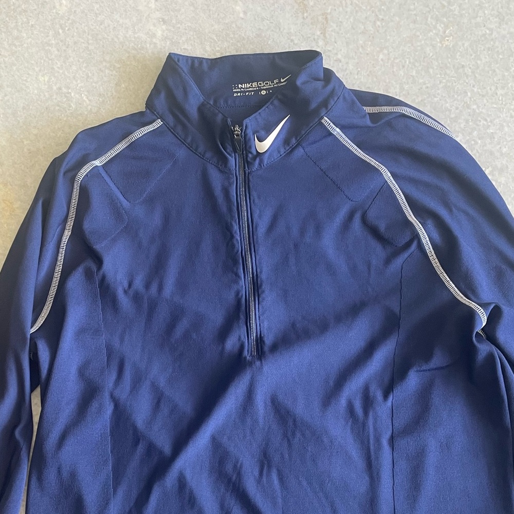 Nike Golf Dri Fit Blue Pullover Size Small